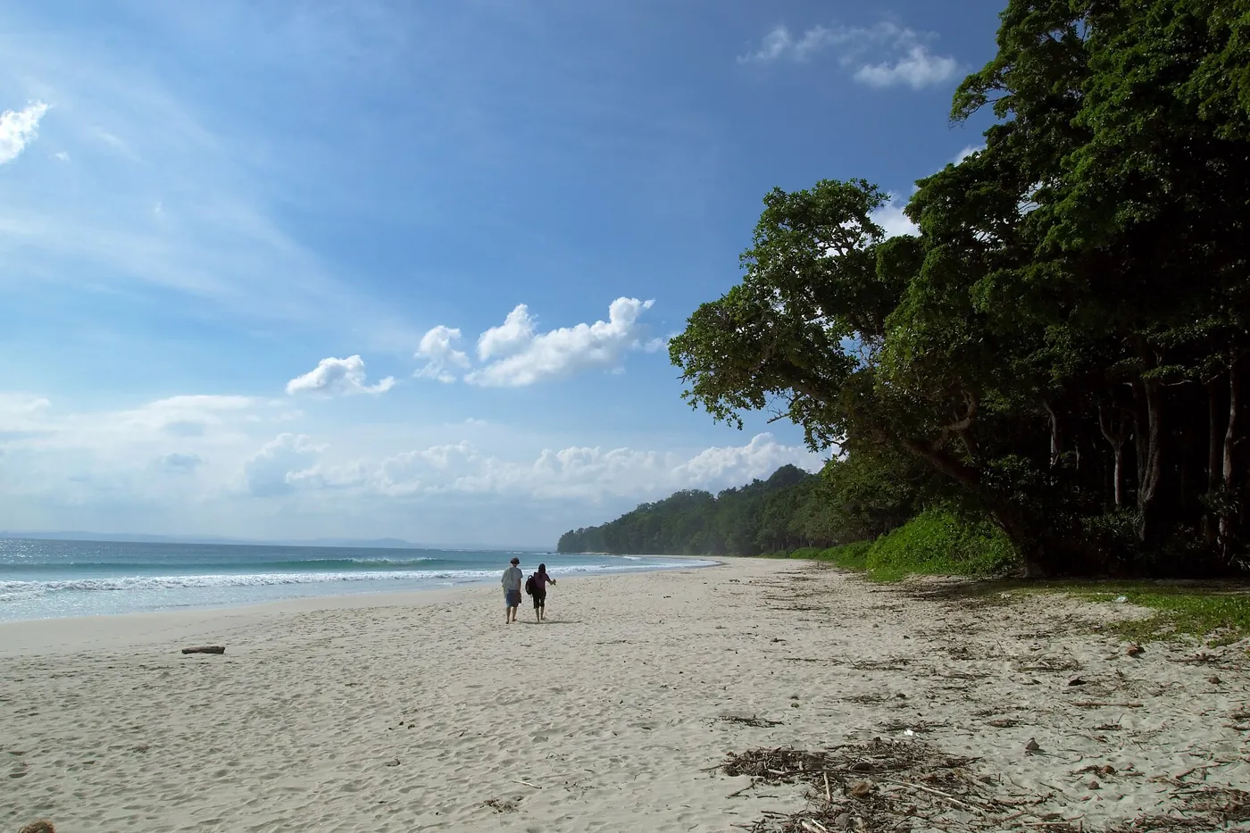 White sand and turquoise water at Radhanagar Beach, Havelock Island