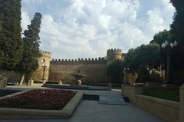 The stone walls of Icherisheher, the Old City of Baku