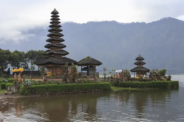 Pura Ulun Danu Bratan water temple on Lake Bratan in Bali