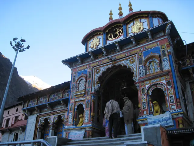 Painted facade of Badrinath Temple
