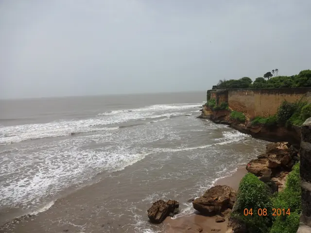Diu Fort overlooking the sea
