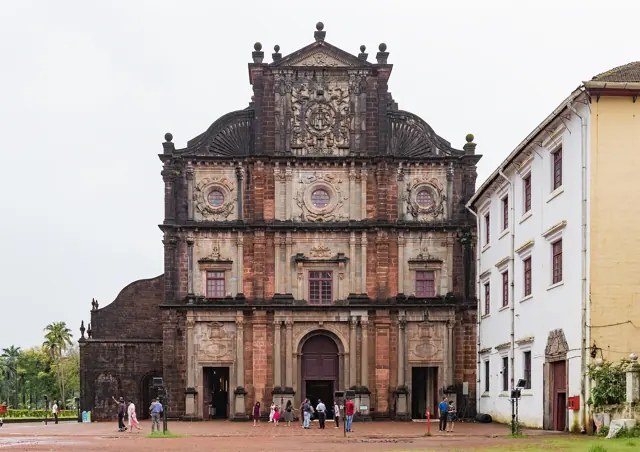Front facade of the Basilica of Bom Jesus, Old Goa