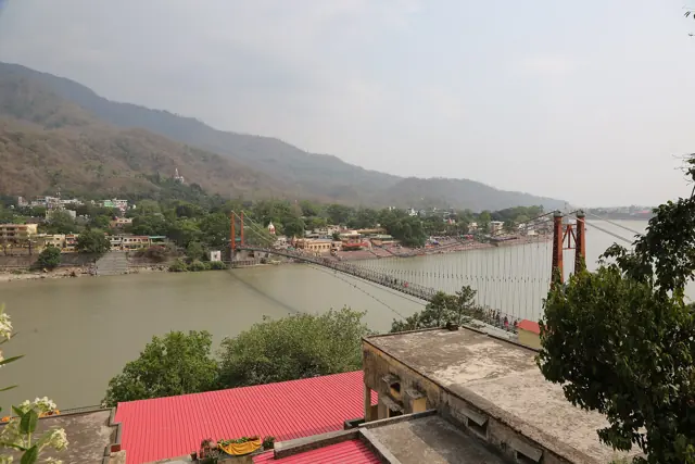 Ram Jhula footbridge over the Ganga, Rishikesh