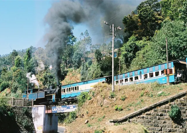 Steam-hauled toy train on the Nilgiri Mountain Railway