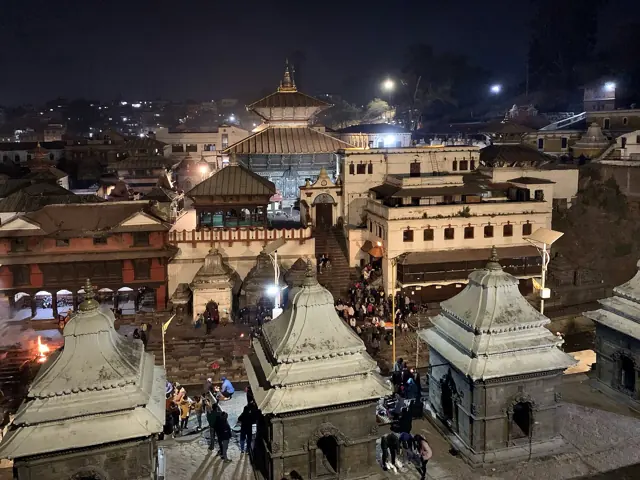 Night aarti at Pashupatinath Temple