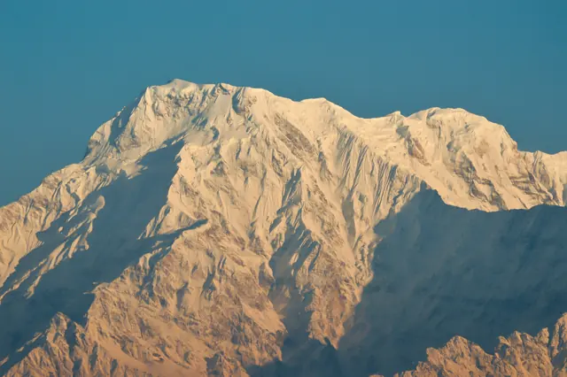 Sunrise over the Annapurna range from Pokhara