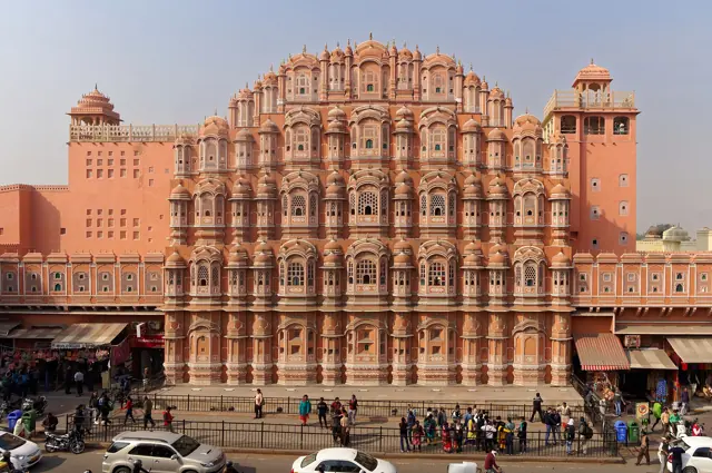Honeycomb facade of Hawa Mahal, Jaipur