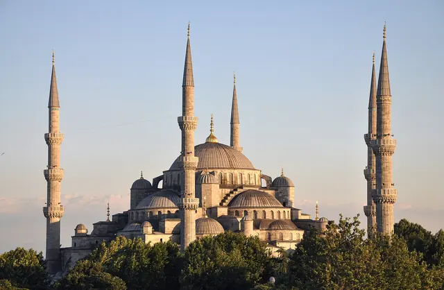 The Blue Mosque in Istanbul with its six minarets
