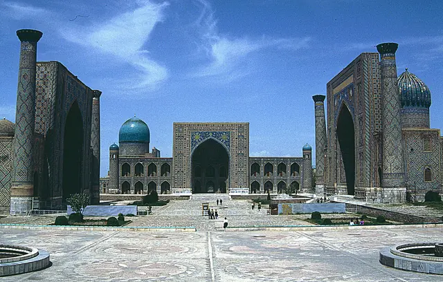 The three madrasahs of Registan Square in Samarkand